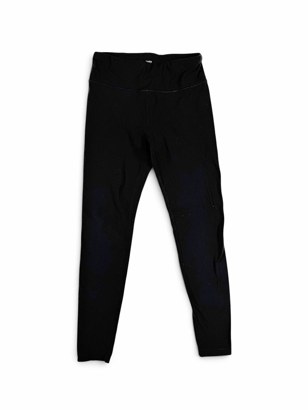 Athleta Girl High Rise Powervita Chit Chat Tight Black Leggings Large 12